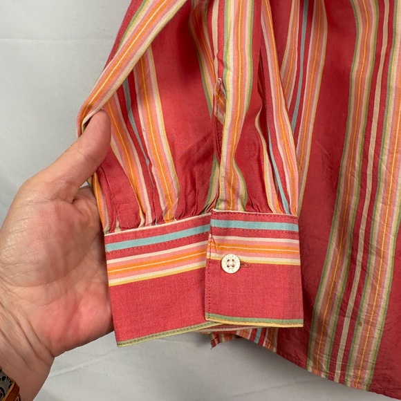 Lauren Ralph Lauren LongSleeve Lightweight Cotton Popover Tunic Blouse 1X Preppy - Picture 3 of 13